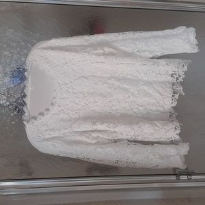 Long Sleeve white lace top
